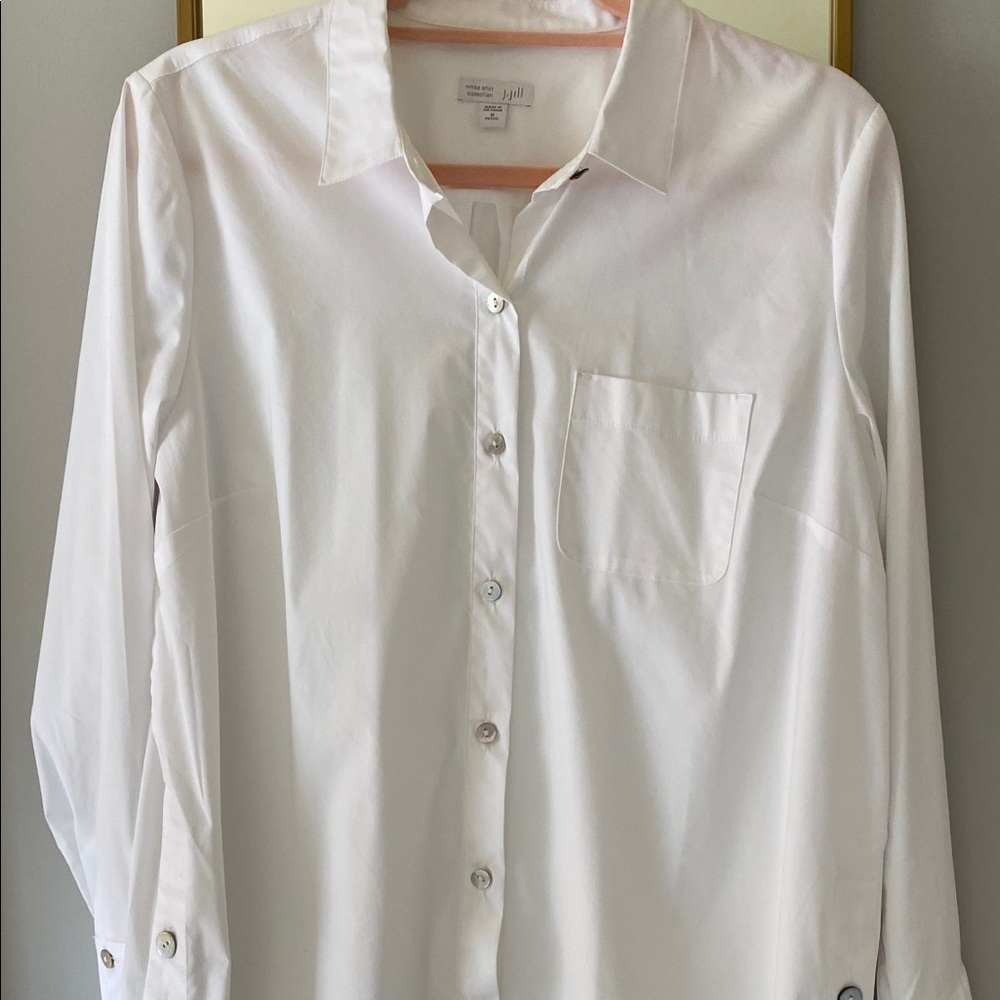 J.Jill white button down tunic - Picture 2 of 3